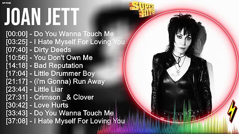 Joan Jett Greatest Hits 80s 90s Playlist - Best Classic Rock Songs Collection