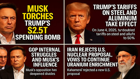🚨Total GOP Meltdown: Elon Musk TORCHES Trump’s Bill | Tariffs Spike | Iran Defies U.S.