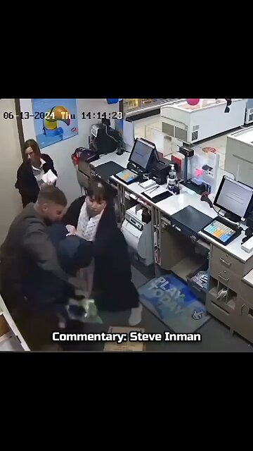 Hero steps in and takes out an armed robber