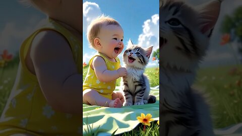 Cute baby fart