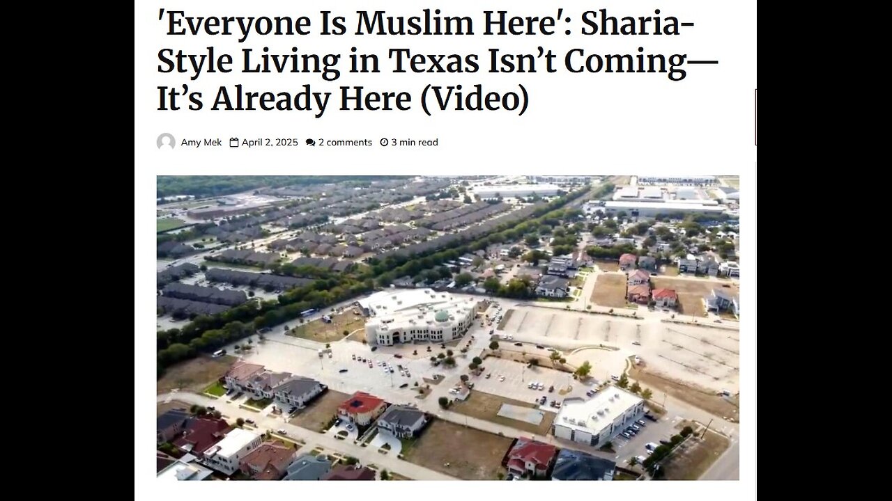 🚨 ALERT TEXAS “Everyone Is Muslim Here” — quote from Muslim residents in Irving