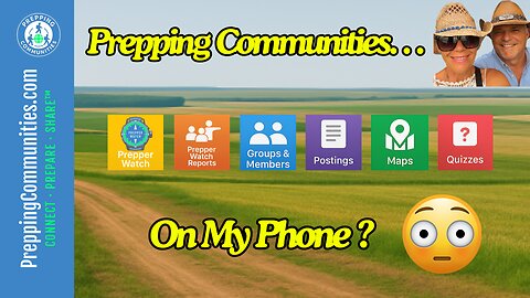 Prepping Communities on my phone?