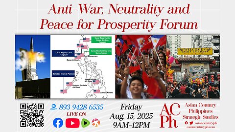 Anti-War, Neutrality and Peace for Prosperity – AsianCenturyPH.com Forum