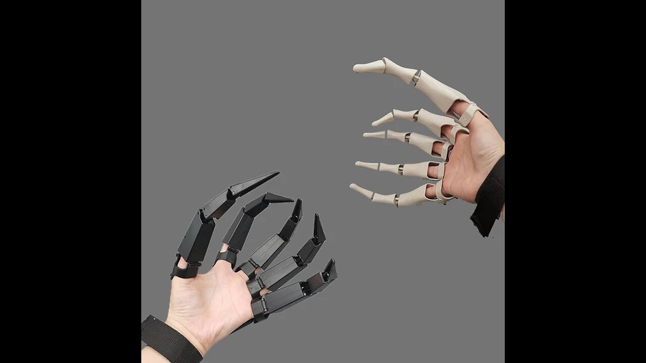 Scary Skeleton Halloween Articulated Fingers, Fits All Finger Sizes (1-Pair)