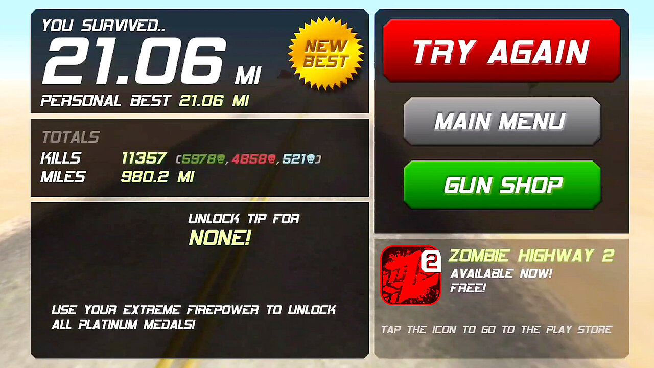 Going 21.06 Miles in "Less Traveled" Zombie Highway