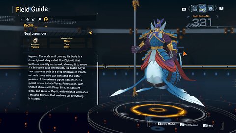 neptunemon all digivolution/de-digivolution/profile Digimon Story Time Stranger