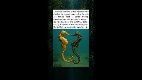 Seahorses Start Their Day With A Dance