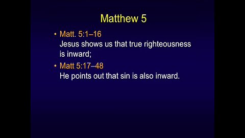 Matthew Session 4