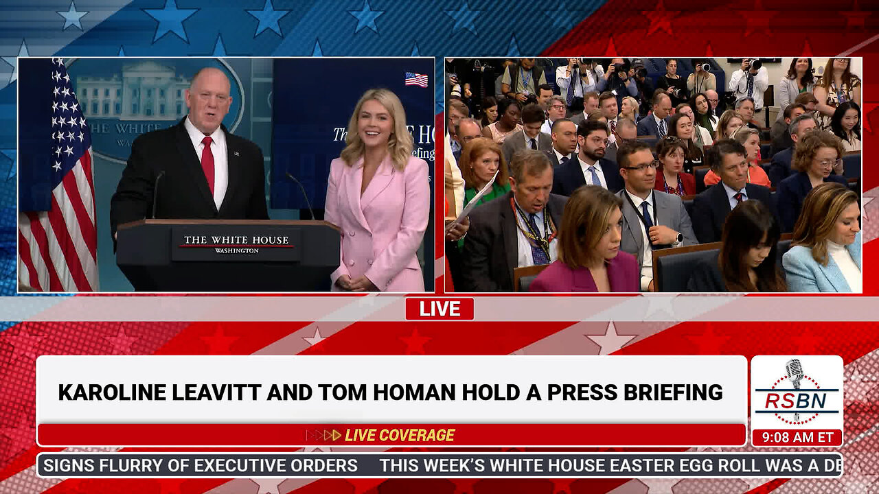 FULL SPEECH: Press Sec. Karoline Leavitt and Border Czar Tom Homan Hold Press Briefing - 4/28/25