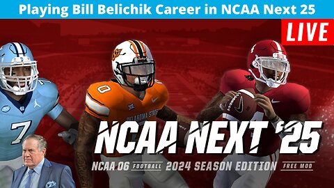 Playing Bill Belichik's Career in NCAA Next 25, Chill Stream Get in Here Maybe Videos Later