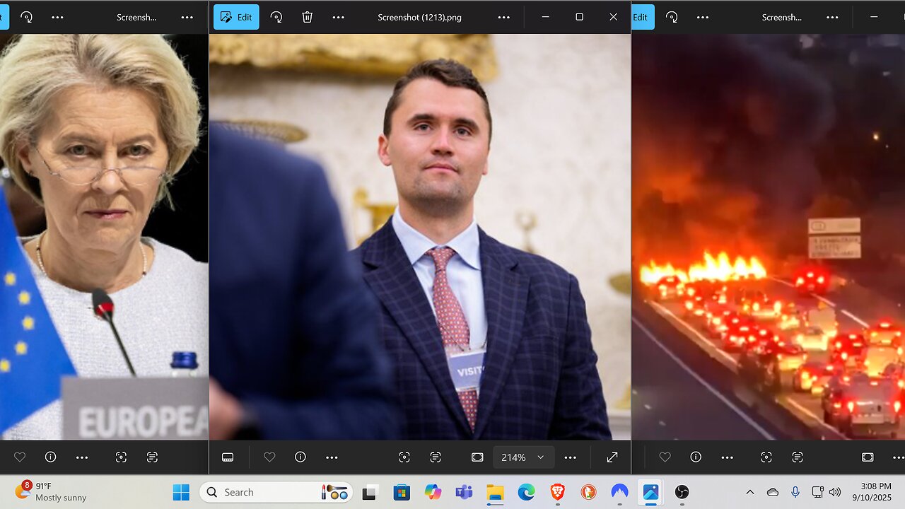 CHARLIE KIRK SHOT DEAD AT RALLY-SUSPECT ARRESTED*MASSIVE RIOTS FRANCE*URSULA VON DER LEYEN BOOTED?
