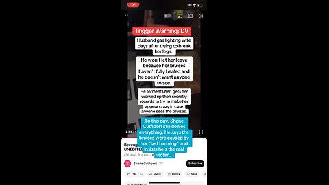 Shane Cuthbert exposed abusing his wife Berenger Rose PART 3