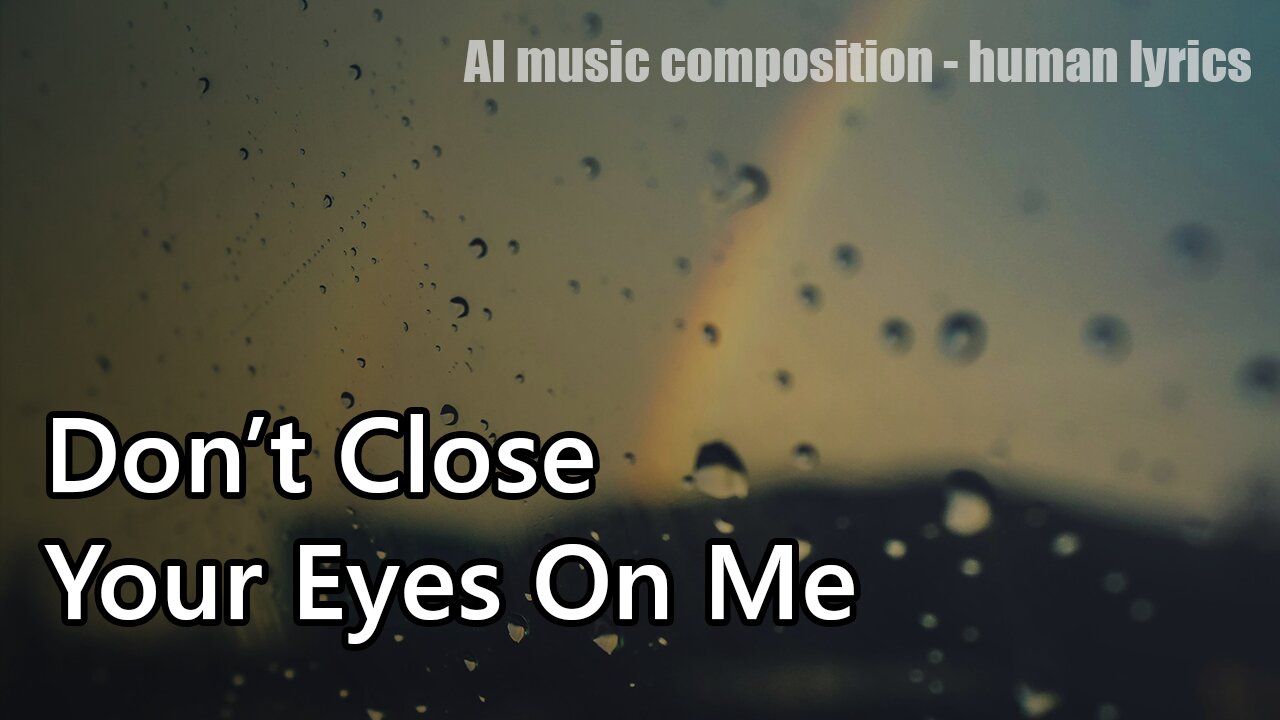 Don't Close Your Eyes On Me (lyric video)