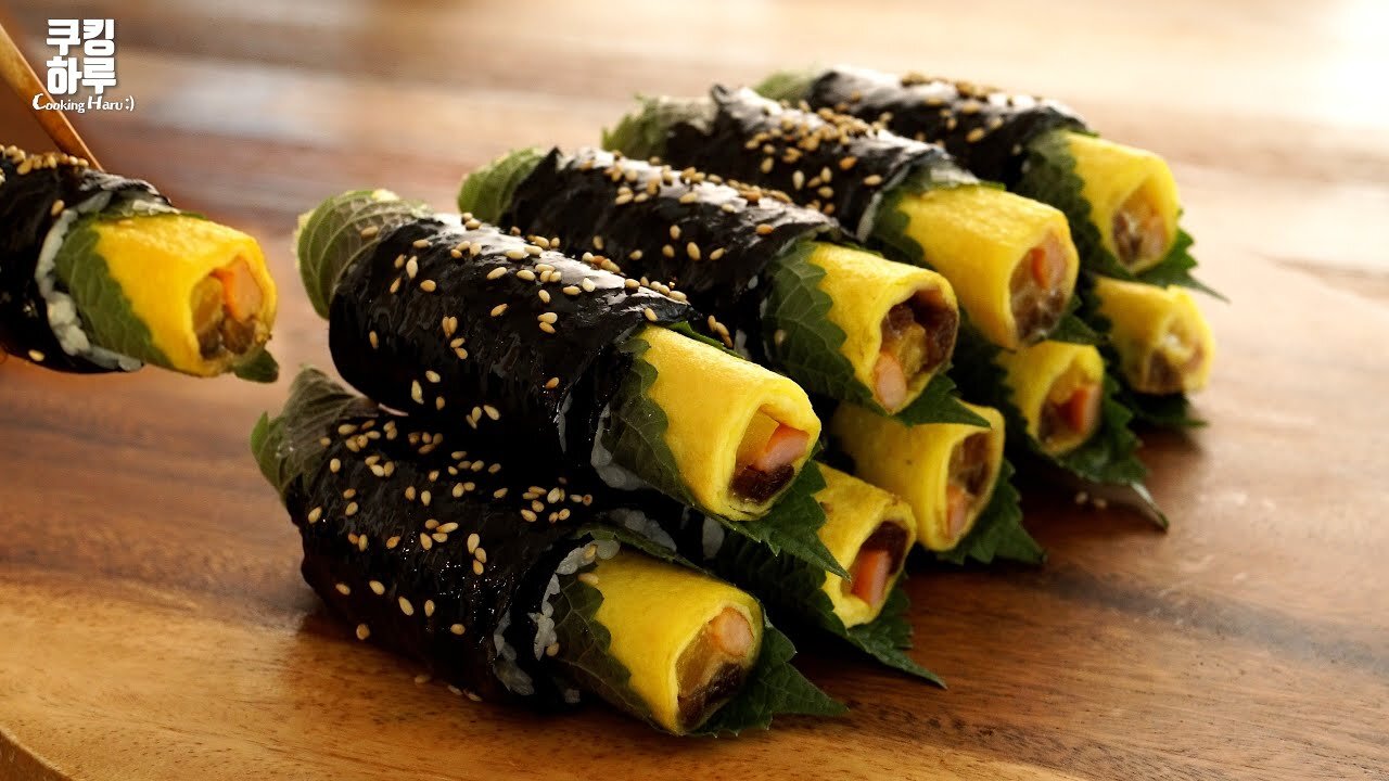 Put Whole Delicious Egg Roll!! Egg Roll Mini Gimbap! Everyone is amazed when I make it