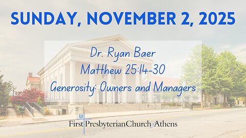 First Presbyterian Church; Athens, GA; November 2nd 2025