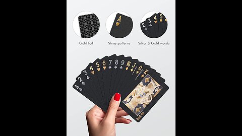 Diamond Waterproof Black Playing Cards