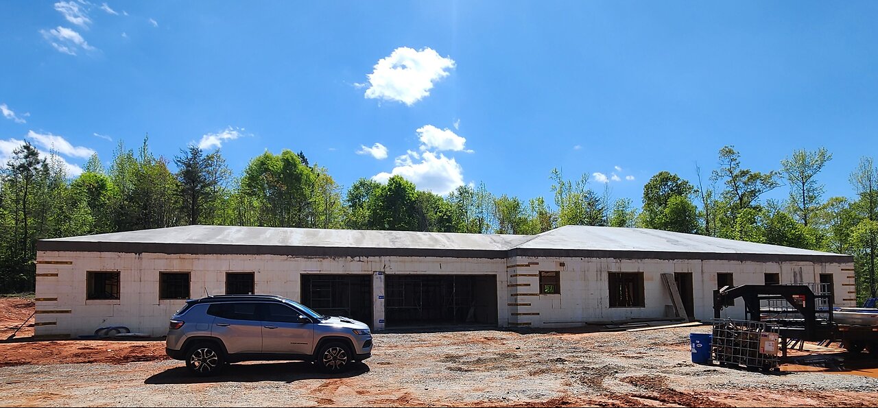 ICF House Build - ICF Garage Roof Poured and Framing Started!