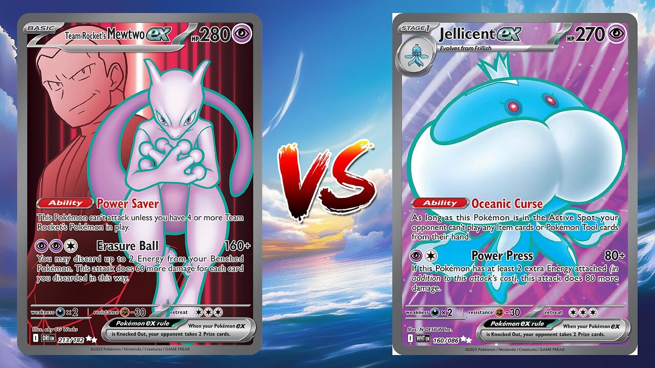Pokemon TCG Live Team Rocket's Mewtwo EX Spidops VS Jellicent EX Munkidori!!