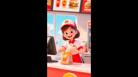 Brave Girl at the Fast Food Shop #shorts #short #shortvideo #viralvideo #animation