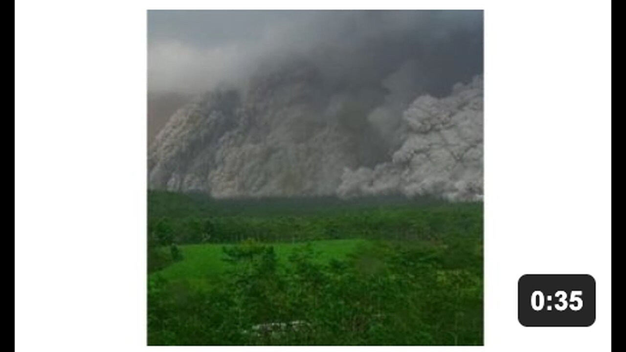 Video captures the pyroclastic flow following the eruption of Mount Semeru in East Java, Indonesia