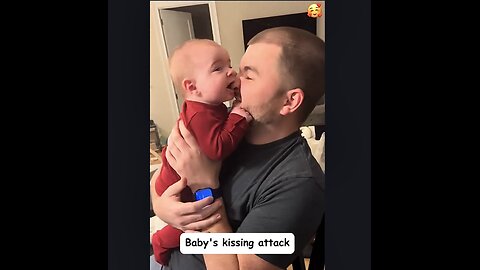 Babies kissing ATTACK