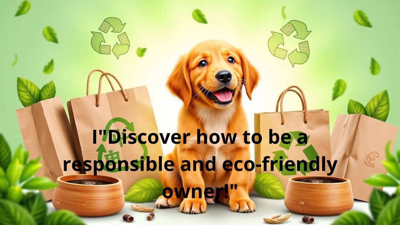 Sustainability and Eco Friendly Pet Products.