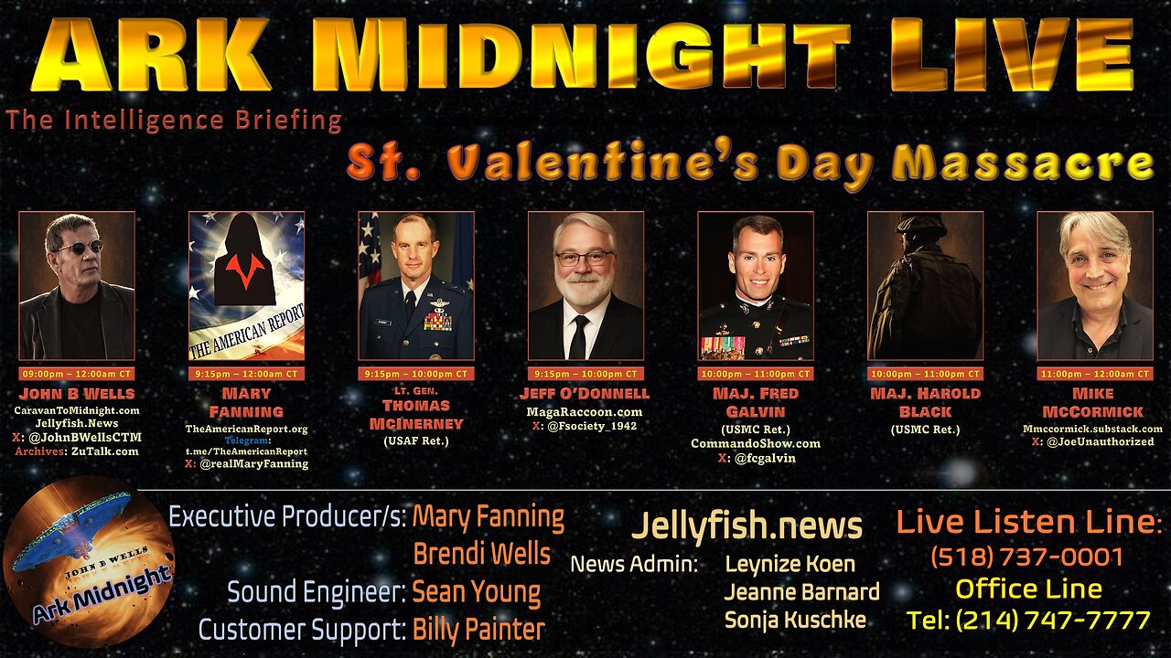 The Intelligence Briefing /St. Valentine’s Day Massacre - John B Wells LIVE