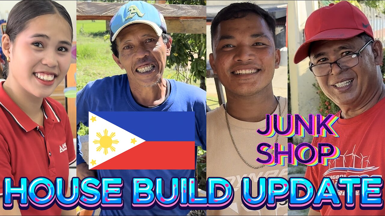 House Giving Project Update & Around Town & Junk Shop! OFF GRID ISLAND FAMILY PHILIPPINES LIVING