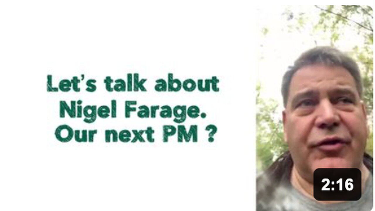 Let’s talk about Nigel Farage. Our next PM ?