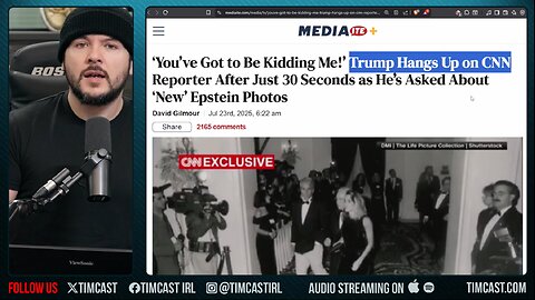 CNN FURIOUS After Trump HANGS UP On Reporter Over SMEARS, CNN Publishes Epstein & Trump Pic From 93