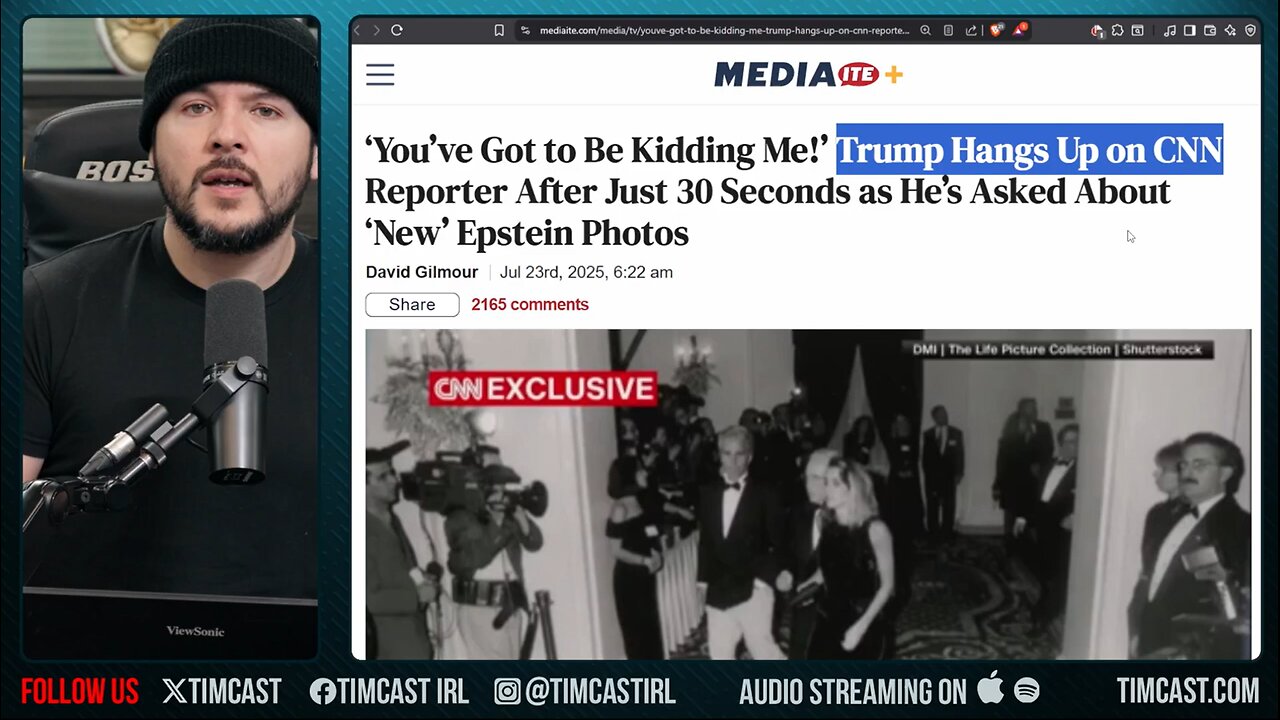 CNN FURIOUS After Trump HANGS UP On Reporter Over SMEARS, CNN Publishes Epstein & Trump Pic From 93