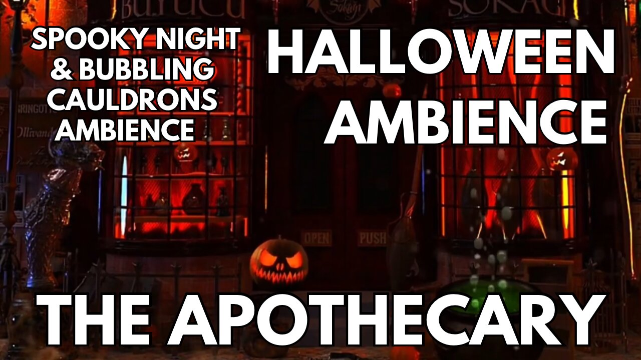 🎃 The Apothecary Ambience | Bubbling Cauldron, Potion Bottles & Ghostly Sounds | Relaxing Halloween ASMR