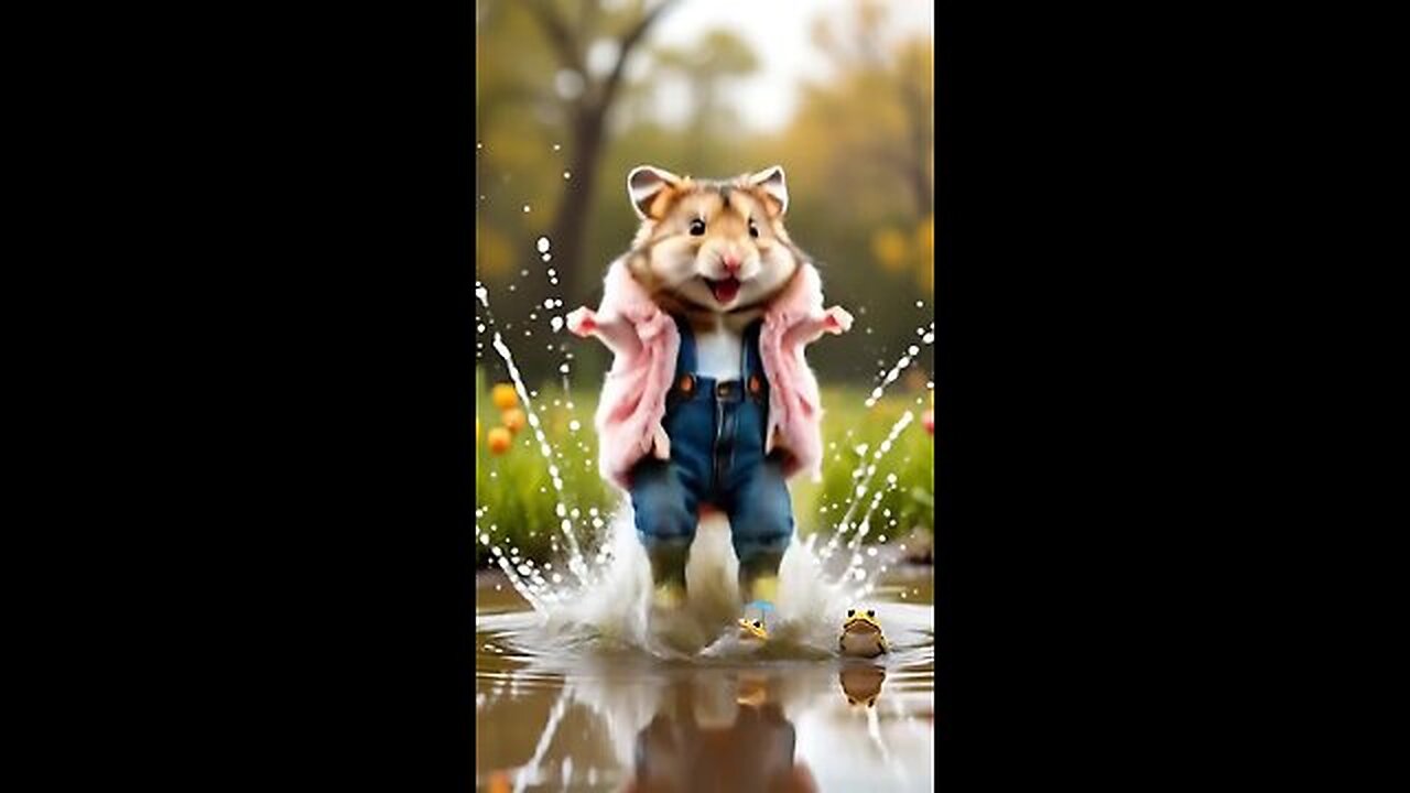 🐹hamster is happy with the rain🌧