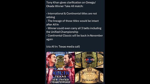 Tony Khan DESTROYS AEW’s Titles with One Promo #shorts