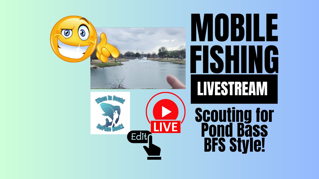 Pond BFS fishing. Shimano Scorpion BFS XG and Rapala #mobile #Fishing #livestream - Edited