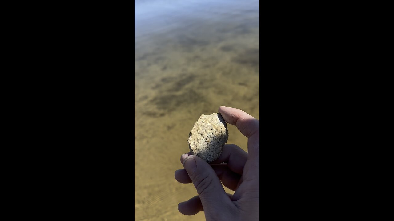 Skipping rocks with the kids