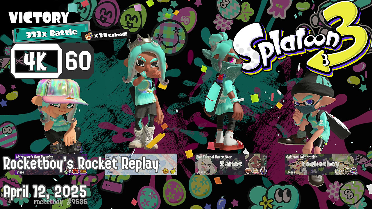 RRR April 12, 2025: Splatoon 3 Springfest 333x battle w/ kohpelord, hosted on VarietyTTV⁩
