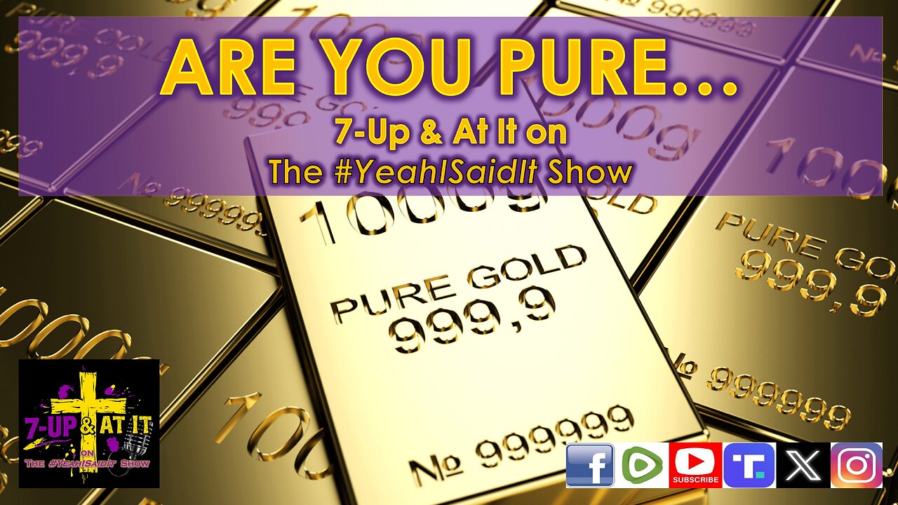 WORD OF THE DAY: MATTHEW 5:8 - ARE YOU PURE...