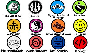 Tutte le RELIGIONI PARODIA spiegate DOCUMENTARIO Il paganesimo moderno,comprende una vasta serie di cults,sette e nuovi movimenti religiosi detti NRM e cult UFO,apocalittici che esistono da decenni