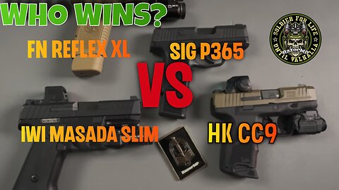 KK CC9 vs FN Reflex XL vs Sig P365 vs IWI Masada Slim CDR Elite
