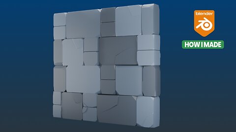 How did I make a stylized low-poly wall?