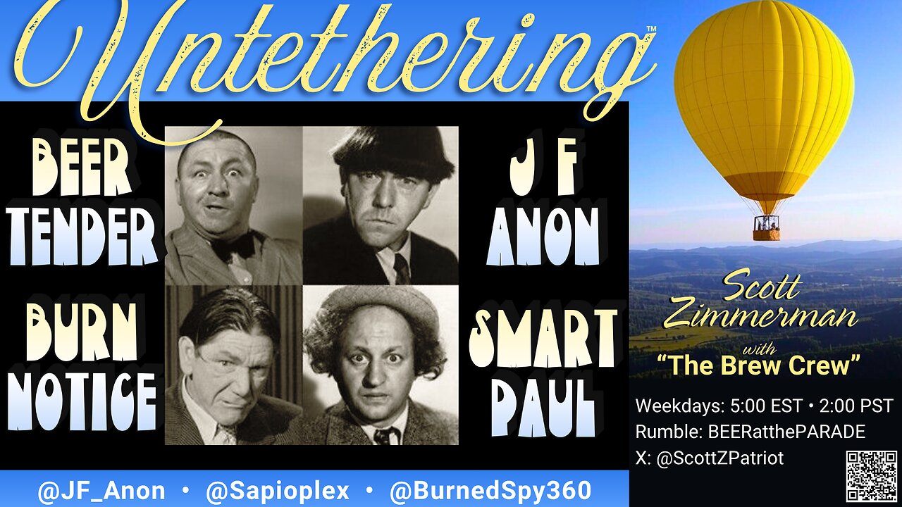 "UNTETHERING" with "Sapioplex", "JF Anon", and "Burn Notice"... BQQM!