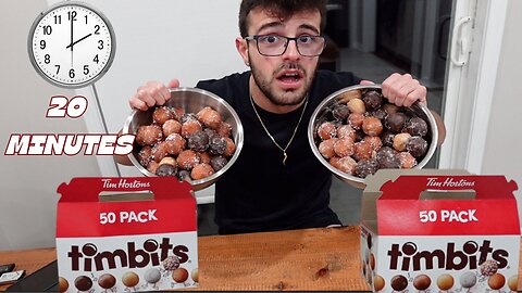 Eat 100 Timbits or get Shot By A Paintball Gun!