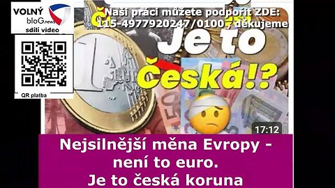 4.1.2026 Nejsilnější měna Evropy - není to euro. Je to Česká koruna.