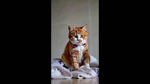 Cat Hides in Laundry Then Pops Out Saying “Where Am I?” | Cute & Funny!