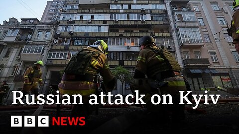 Deadly new Russian drone and missile attack hits Kyiv | BBC News