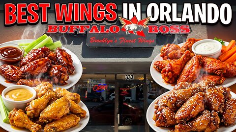 BEST Chicken Wings in Orlando?! 🍗🔥 Buffalo Boss Downtown Orlando Review