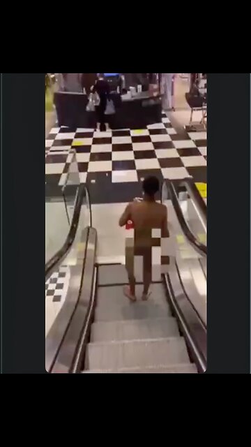 Vaccinated or on Drugs? Naked Zombie at the mall