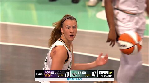 👀 Teams trade techs late in 4th QTR | New York Liberty vs Los Angeles Sparks WNBA women's basketball