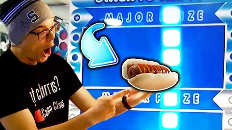 WINNING A HOT DOG FROM AN ARCADE GAME?!?